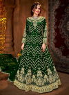 Green Colour AVIGHAYA AAGMAN Fancy Wedding Wear Net With Heavy Embroidery Work Designer Gown Collection 2016-B